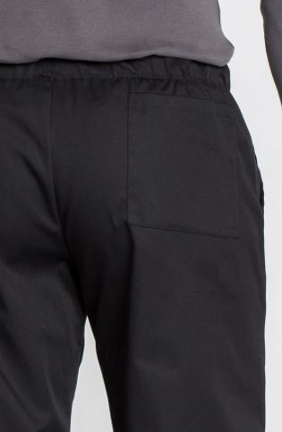 Pantalón Negro con Goma y Cordón