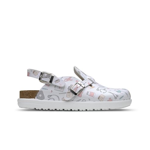 Zueco con Hebilla Estampado Sanitario