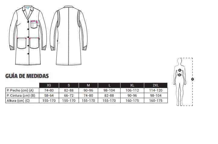 Bata Blanca Mujer Regular Fit