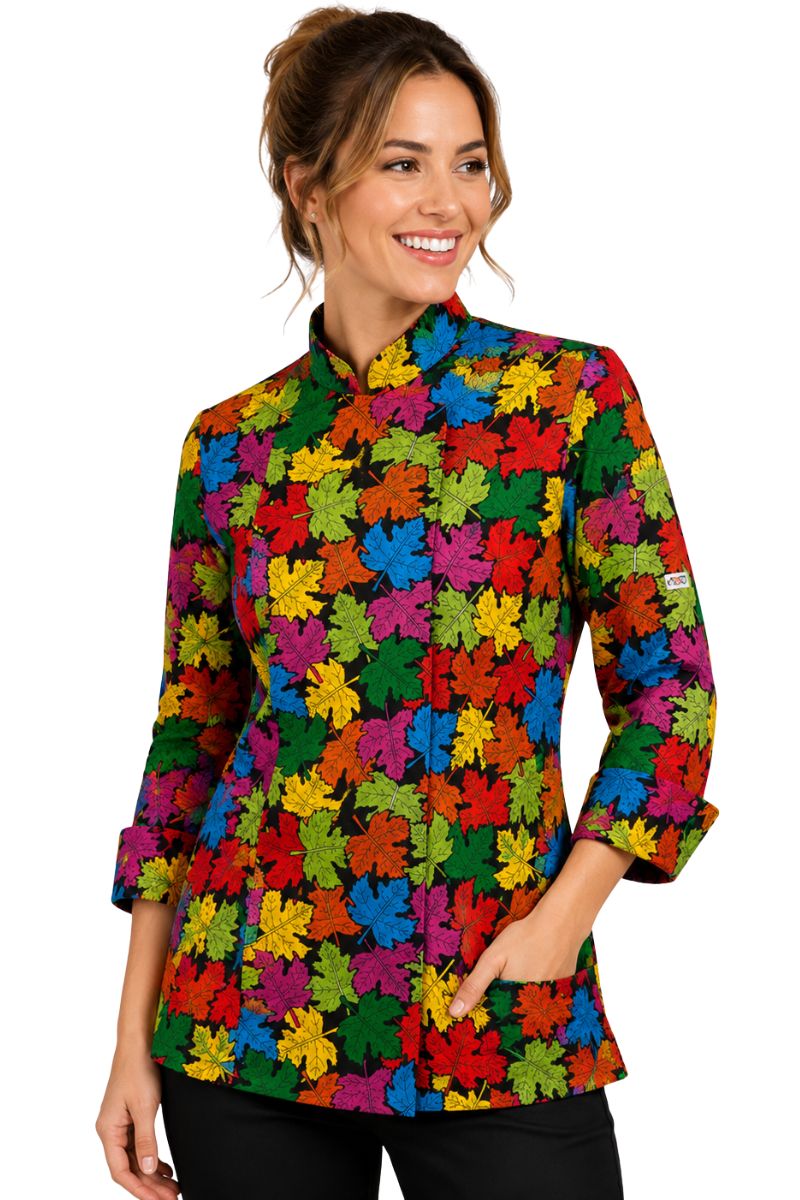 chaqueta cocina hojas colores