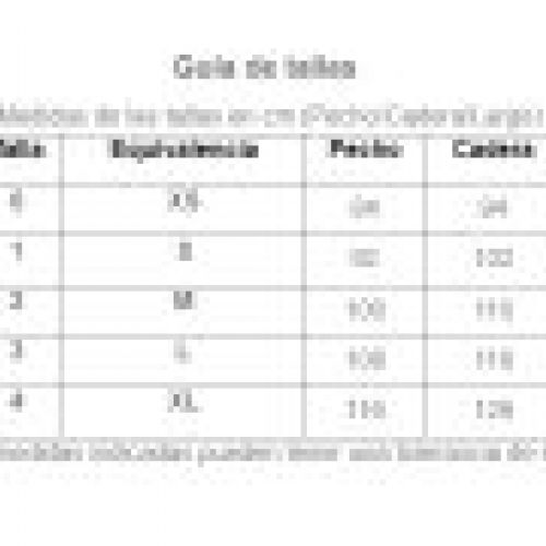 guia tallas tascon