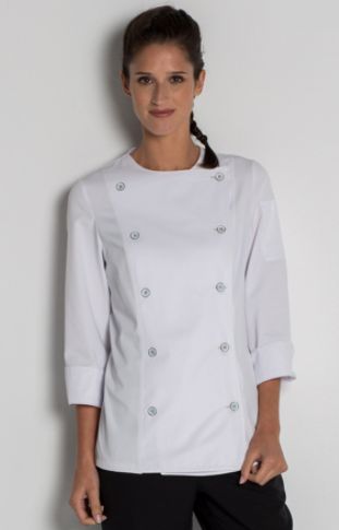 chaqueta de cocinera blanca