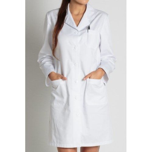 BATA MUJER MANGA LARGA BOTON