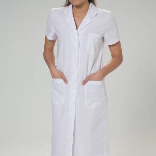 Bata Clásica Mujer Manga Corta