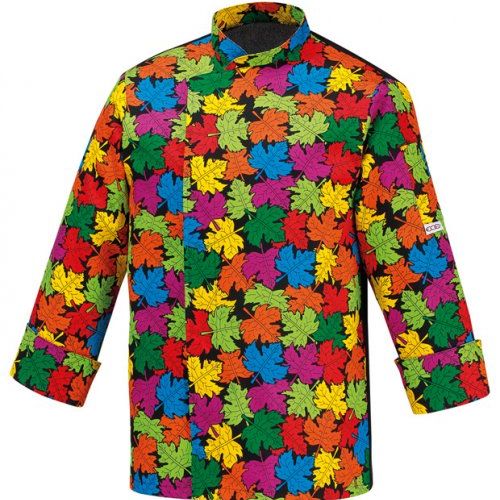 chaqueta cocina hojas colores