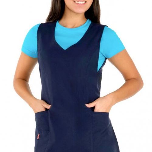 cuello v azul marino