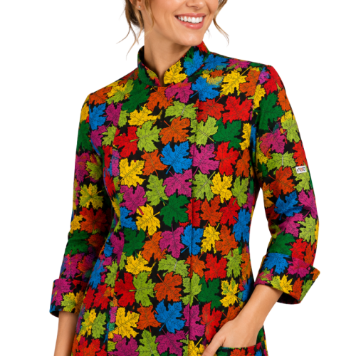 chaqueta cocina hojas colores