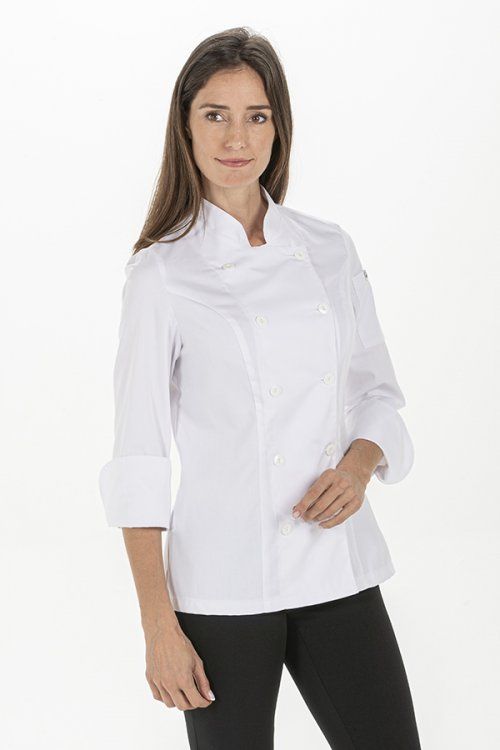 Chaqueta de cocina de mujer de manga larga